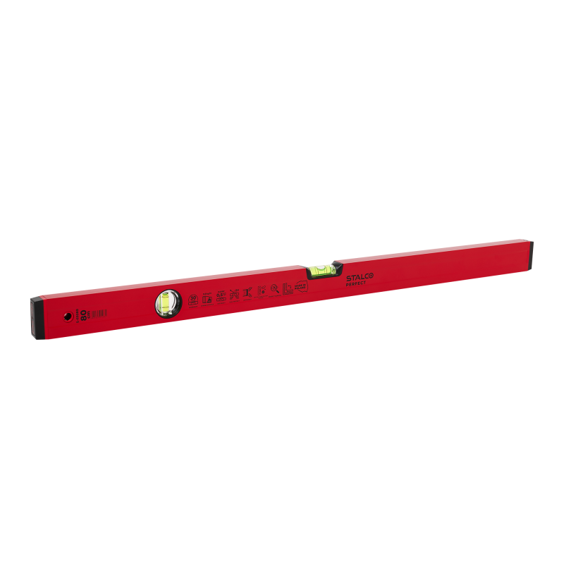 Aluminium Level 80cm Red STALCO PERFECT S-65080-MYHOMETOOLS-STALCO