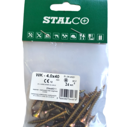 Wood and chipboard screws WK 4,0x40mm - 24pcs-MYHOMETOOLS-STALCO