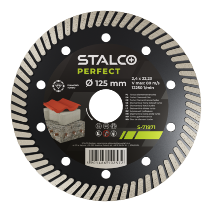 Turbo diamond disc 125mm STALCO PERFECT S-71971-MYHOMETOOLS-STALCO