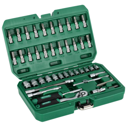 Set Of Socket Wrenches 1/4" 48pcs STALCO S-54015-MYHOMETOOLS-STALCO