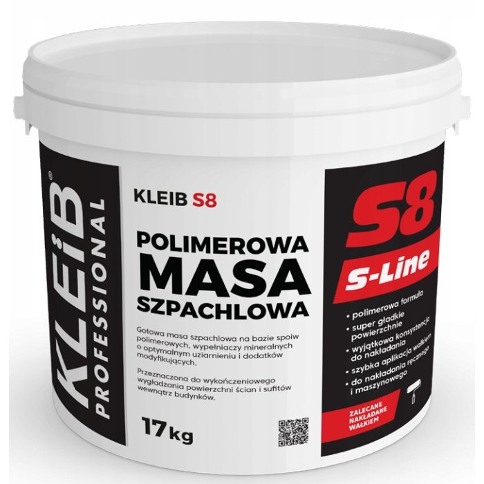 KLEIB S8 Ready Mixed Finish 17 kg Extra White Plaster-MYHOMETOOLS-STALCO