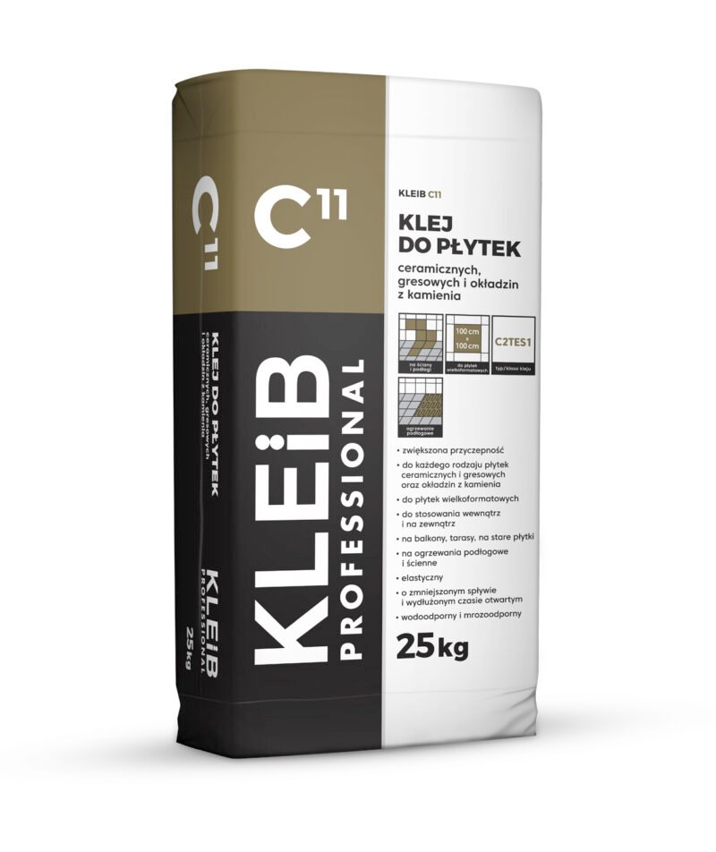 KLEIB C11 Adhesive For Ceramic And Porcelain Tiles And Stone Cladding 25kg-MYHOMETOOLS-STALCO