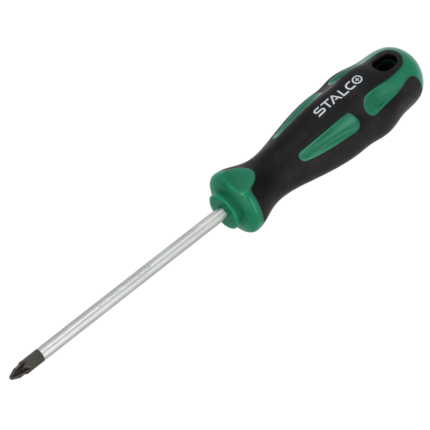 Pozidriv Screwdriver PZ1x100mm CrV STALCO S-12347-MYHOMETOOLS-STALCO