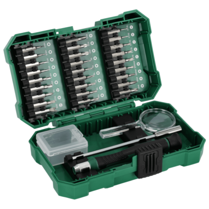 Precision bits and accessories set 1/4” 31pcs S2 STALCO S-13726-MYHOMETOOLS-STALCO