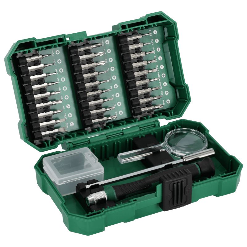 Precision bits and accessories set 1/4” 31pcs S2 STALCO S-13726-MYHOMETOOLS-STALCO