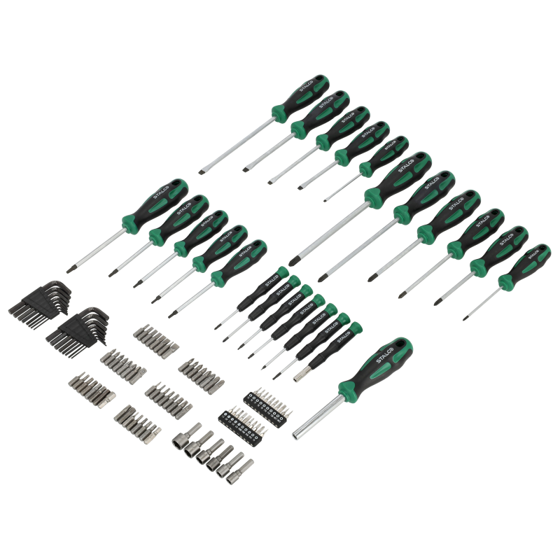 Screwdriver Set 114pcs STALCO S-12399-MYHOMETOOLS-STALCO