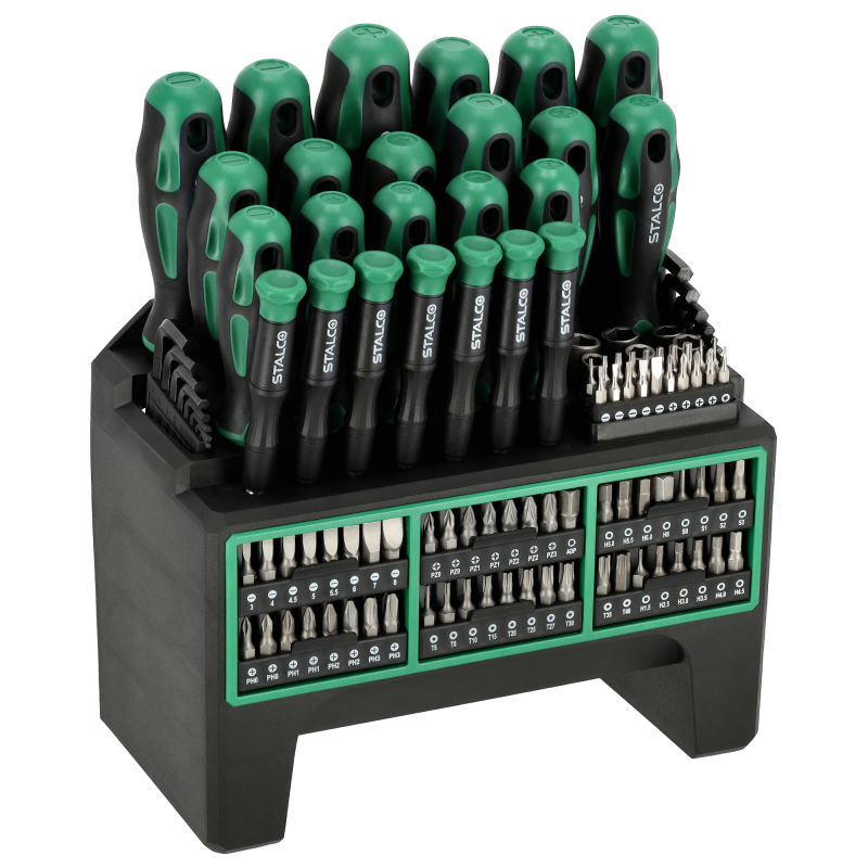 Screwdriver Set 114pcs STALCO S-12399-MYHOMETOOLS-STALCO